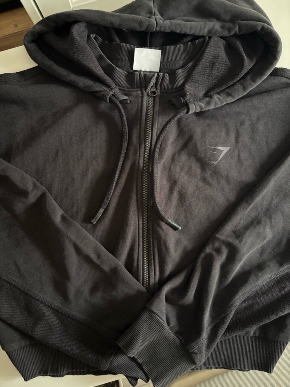 Gymshark Black Zip Hoodie Sweater Size M